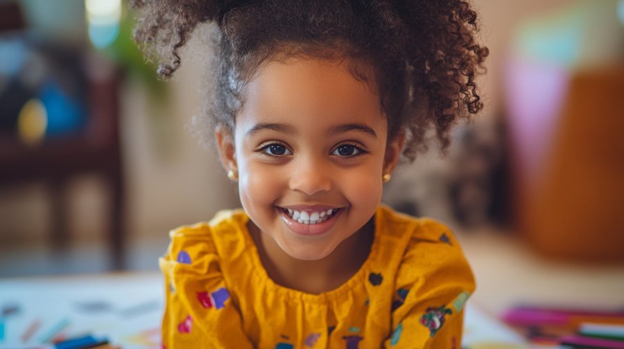 Young child smiling