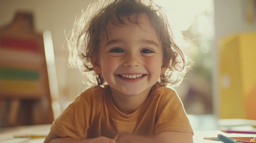 Young child smiling