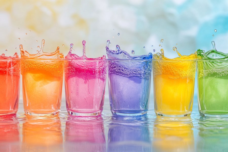 Rainbow walking water in cups: an exciting science experiment for preschoolers demonstrating color mixing and capillary action